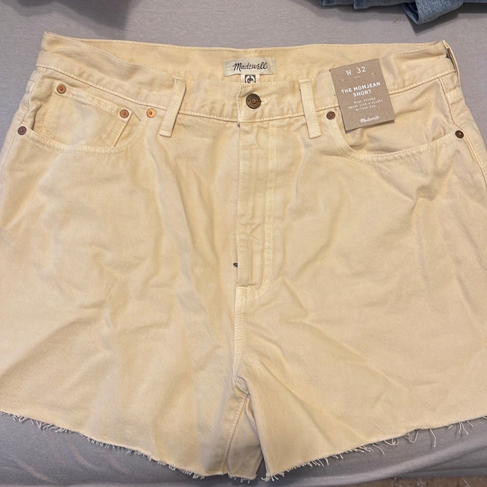New Madewell size 32 momjean shorts
